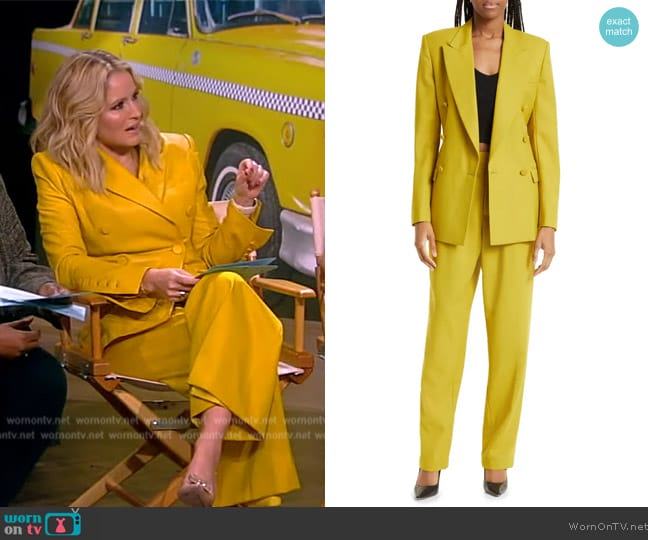 Aknvas Hauser Double Breasted Blazer worn by Sara Haines on The View