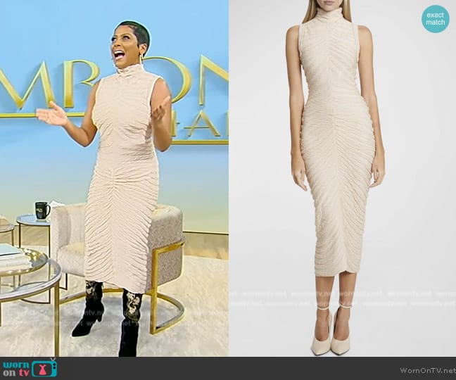 Alaia Seamed Midi Dress worn by Tamron Hall on Tamron Hall Show