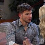 Alex’s geometric print shirt on Days of our Lives