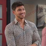 Alex’s’s black and white print shirt on Days of our Lives