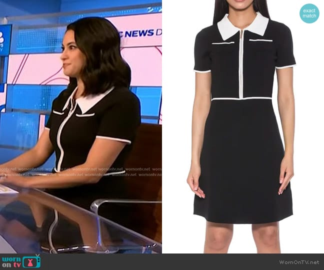 Alexia Admor Francine Collared Short Sleeve Knit Dress worn by Valerie Castro on NBC News Daily