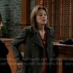 Alexis’s long herringbone coat on General Hospital