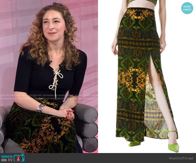 Alice + Olivia Stephine Maxi Skirt worn by Sophie Von Haselberg on Today