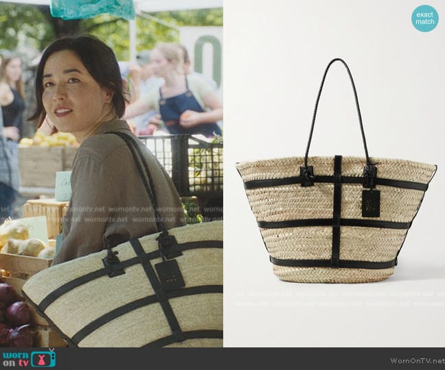 Altuzarra Watermill Raffia Tote Bag worn by Jane Smith (Maya Erskine) on Mr. & Mrs. Smith