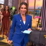 Alyssa’s blue double breasted blazer on The View