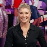 Amanda’s black long sleeve polo on E! News