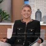 Amanda’s black and gold romper on The Talk