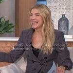 Amanda’s grey plaid suit on The Talk