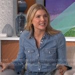 Amanda’s denim shirt and jeans on The Talk