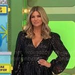 Amber’s black sequin mini dress on The Price is Right