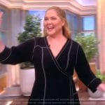 Amy Schumer’s denim contrast stitch dress on The View