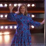 Amy Schumer’s blue floral print shirtdress on The Kelly Clarkson Show