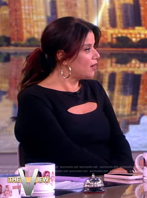 Ana’s black cutout dress on The View