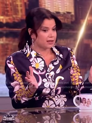 Ana’s floral print shirtdress on The View