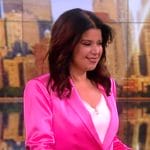 Ana’s pink satin blazer and pants on The View