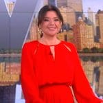 Ana’s red two-tone dress on The View