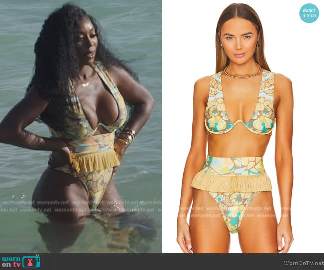 Andrea Iyamah Lasa Bikini Top worn by Wendy Osefo on The Real Housewives of Potomac