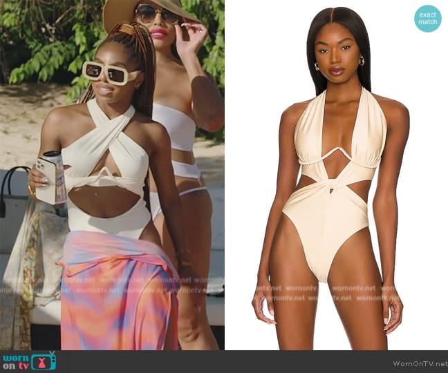 Andrea Iyamah Nayo One Piece worn by Candiace Dillard Bassett on The Real Housewives of Potomac