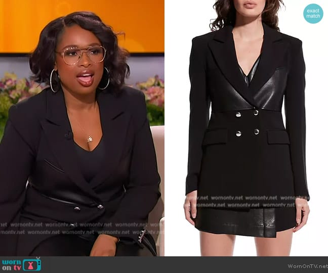 WornOnTV: Jennifer’s black leather panel blazer and leggings on The ...