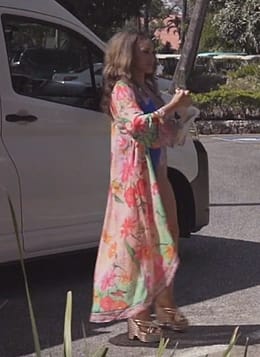 Ashley's floral print coverup on The Real Housewives of Potomac