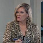 Ava’s sheer gold dotted blouse on General Hospital