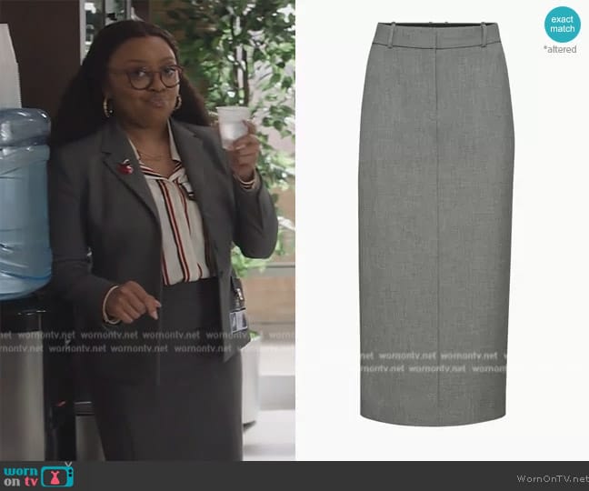 Babaton Chisel Maxi Skirt worn by Janine Teagues (Quinta Brunson) on Abbott Elementary