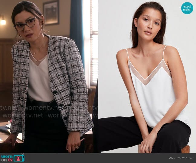 Babaton at Aritzia Galen Camisole worn by Susan (Inga Schlingmann) on So Help Me Todd