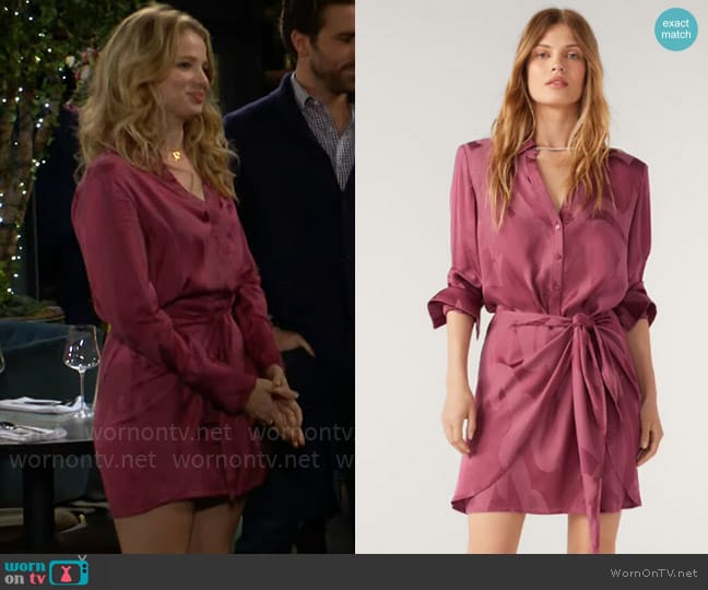 Summer’s pink mini dress on The Young and the Restless