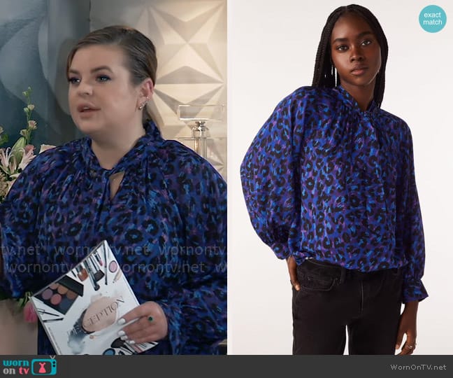 ba&sh Loma Blouse worn by Maxie Jones (Kirsten Storms) on General Hospital