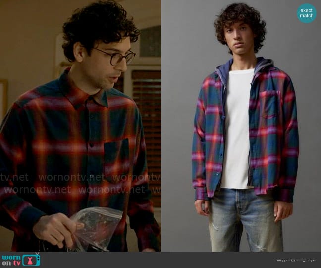 BDG at Urban Outfitters Vintage Flannel Shirt worn by Edward (Rick Glassman) on Not Dead Yet