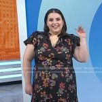 Beanie Feldstein’s black floral dress on Today