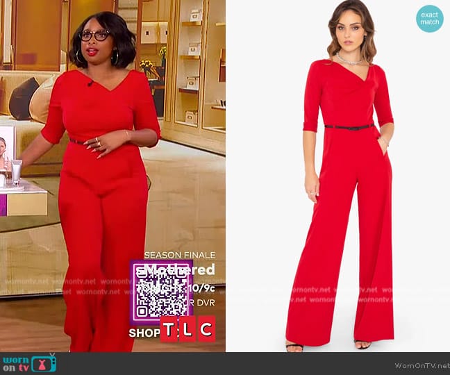 WornOnTV: Jennifer’s red asymmetric neck jumpsuit on The Jennifer ...