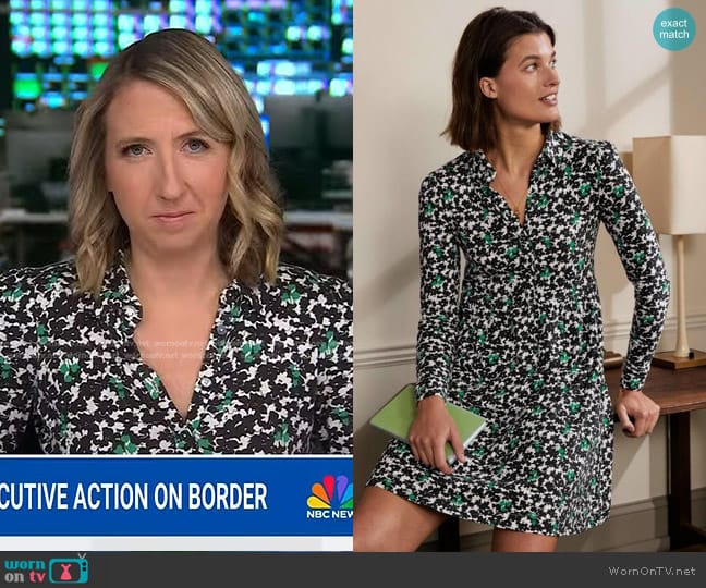 Boden Alma Jersey Shirt Dress worn by Julia Ainsley on NBC News Daily