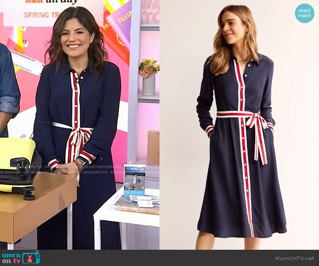 Boden Kate Tipping Shirt Dress worn by Adrianna Barrionuevo Brach on Today