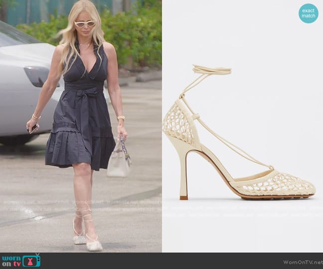 Bottega Veneta Stretch Lace-Up Sandal worn by Alexia Echevarria (Alexia Echevarria) on The Real Housewives of Miami