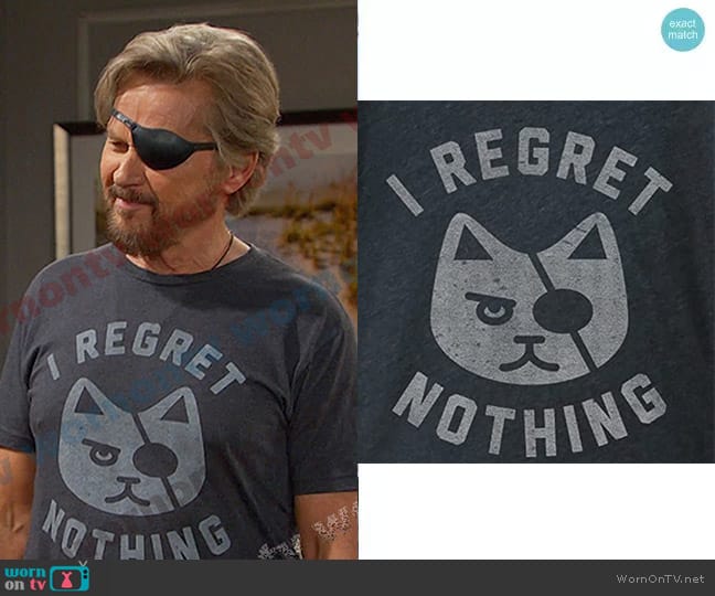 Buy Me Brunch I Regret Nothing Tee worn by Steve (Stephen Nichols) on Days of our Lives