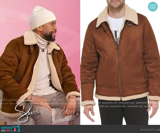 Calvin Klein Bomber Jacket with Shearling Lining worn by Affion Crockett on Sherri