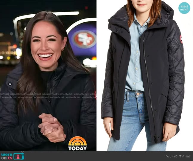 WornOnTV: Kaylee’s black quilted sleeve jacket on Today | Kaylee ...