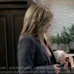 Carly's grey plaid blazer on General Hospital