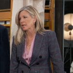 Carly’s grey plaid blazer on General Hospital