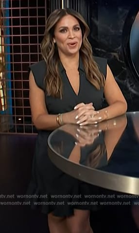 Carolina's black wrap mini dress on E! News