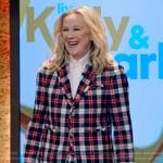 Catherine O’hara’s plaid blazer and pants on Live with Kelly and Mark