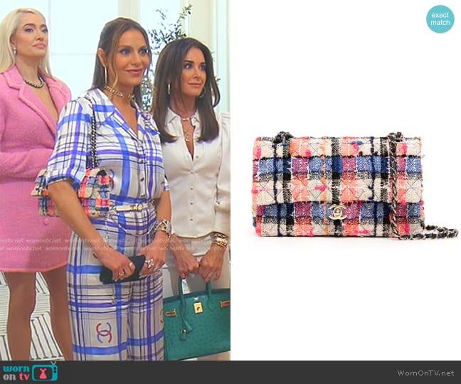 Chanel Tweed Quilted Medium Double Flap worn by Dorit Kemsley on The Real Housewives of Beverly Hills