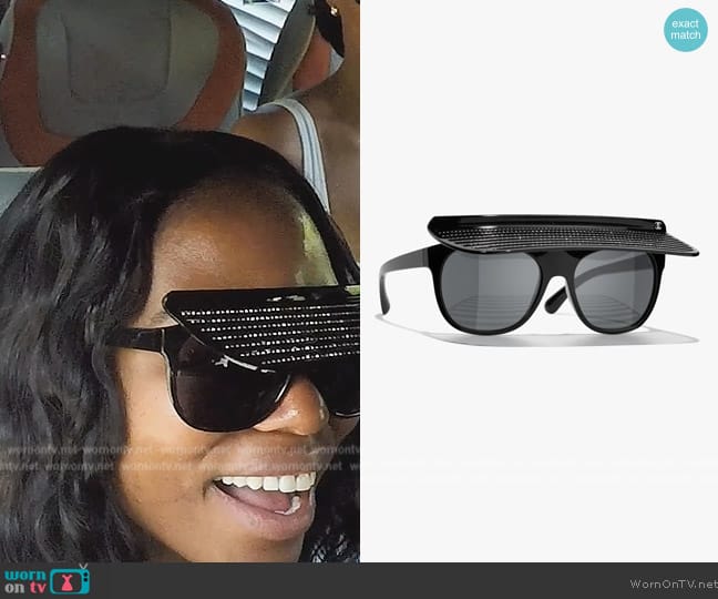 Chanel Square Sunglasses worn by Nneka Ihim on The Real Housewives of Potomac