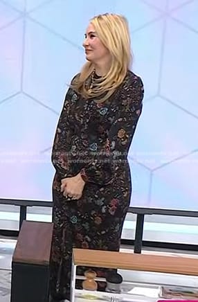 Chassie’s black floral dress on Today