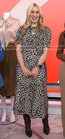 Chassie’s leopard print midi dress on Today