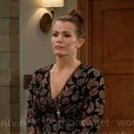 Chelsea’s paisley print v-neck dress on The Young and the Restless