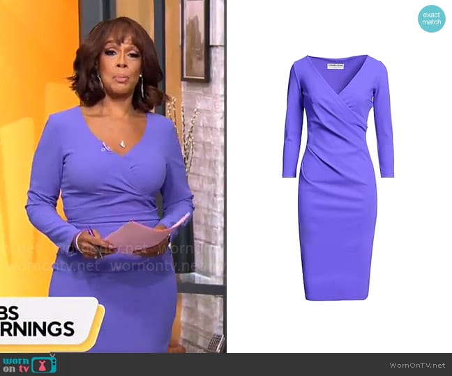 WornOnTV: Gayle King’s purple long sleeved dress on CBS Mornings ...