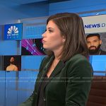 Chloe’s green velvet blazer on NBC News Daily