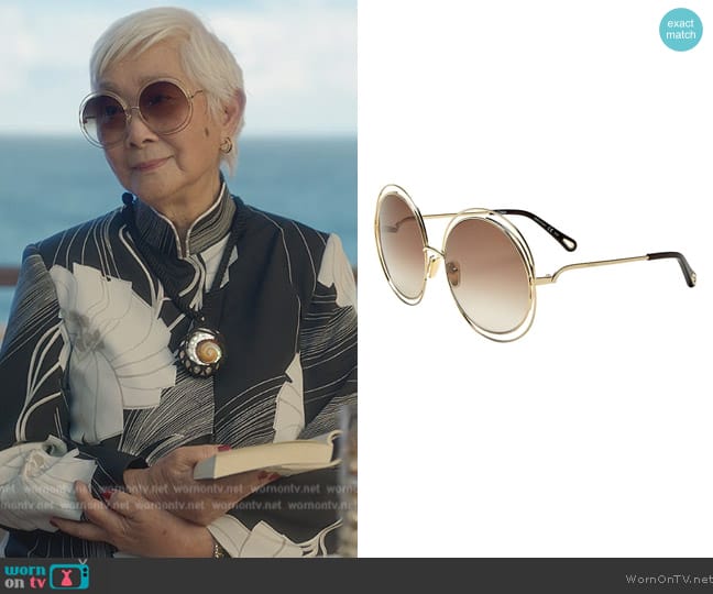 Celia’s round sunglasses on Death and Other Details